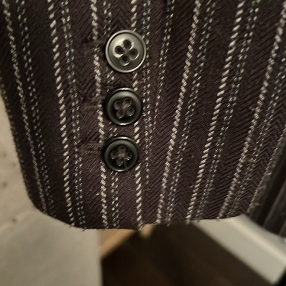 CAbi Joey Leopard lined blazer jacket pinstripe career Size 8 - Picture 6 of 7